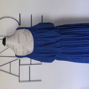 Avenue Polkadot Pleated Maxi Dress